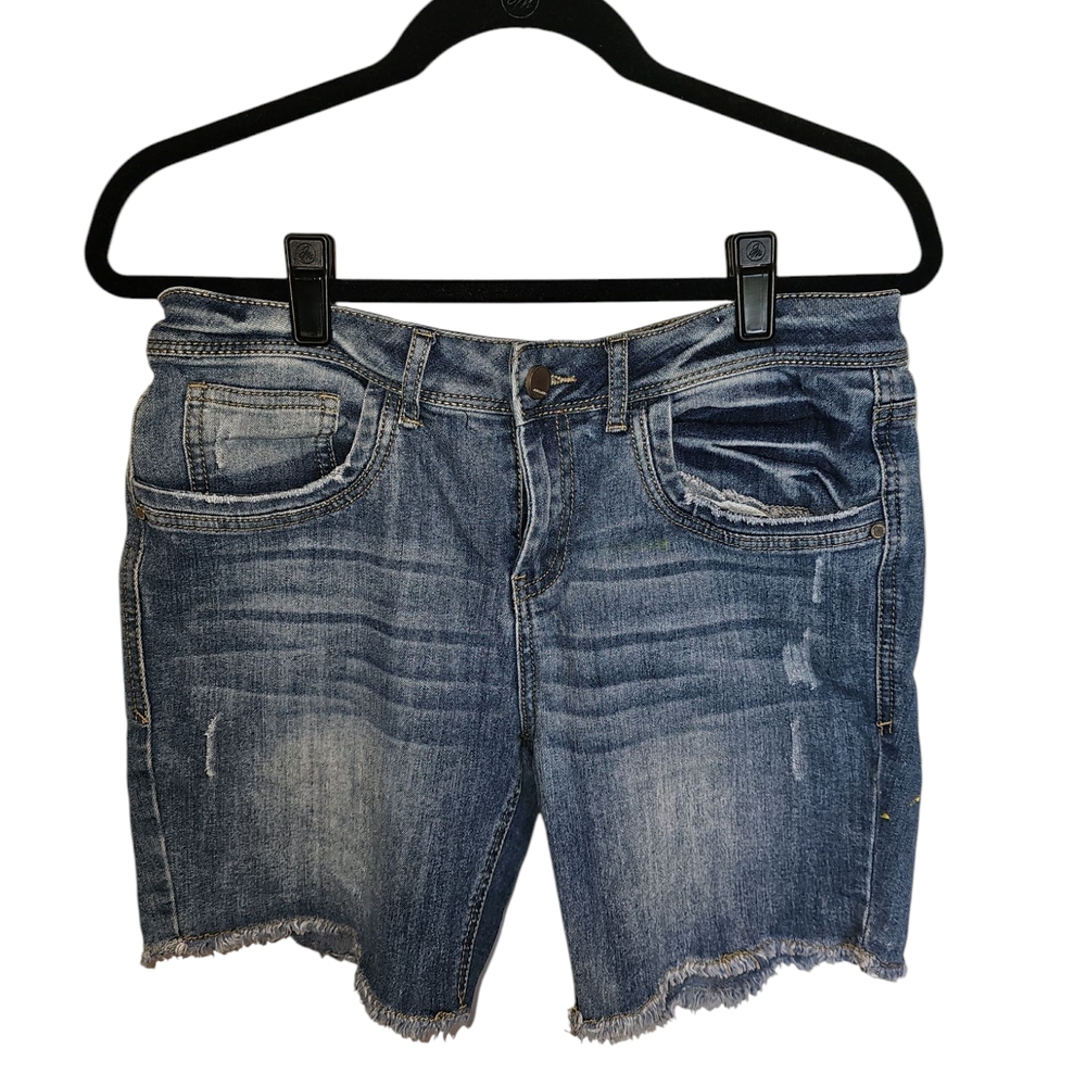 Distressed Denim Shorts
